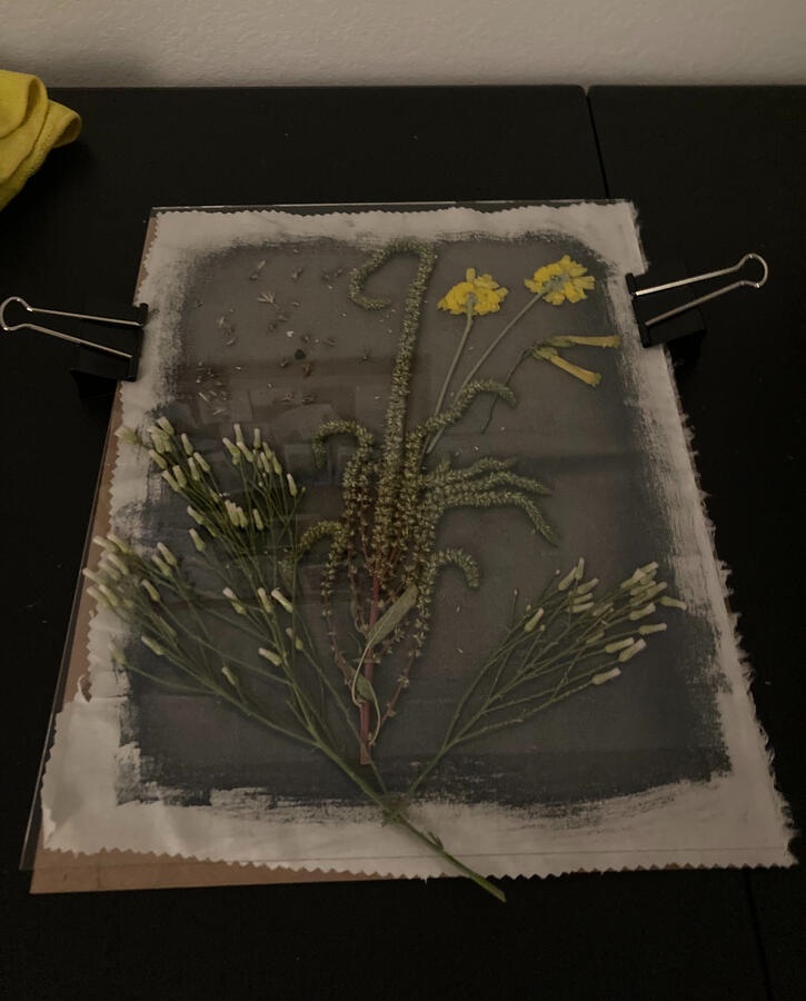 post-exposure, before washing